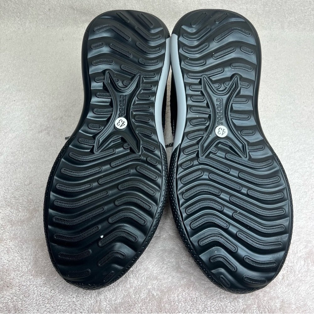 TQ Gold Black/Gray Athletic Sneakers-Mens 9-Sporty-Running-Jogging-Sports-NEW - Picture 8 of 10